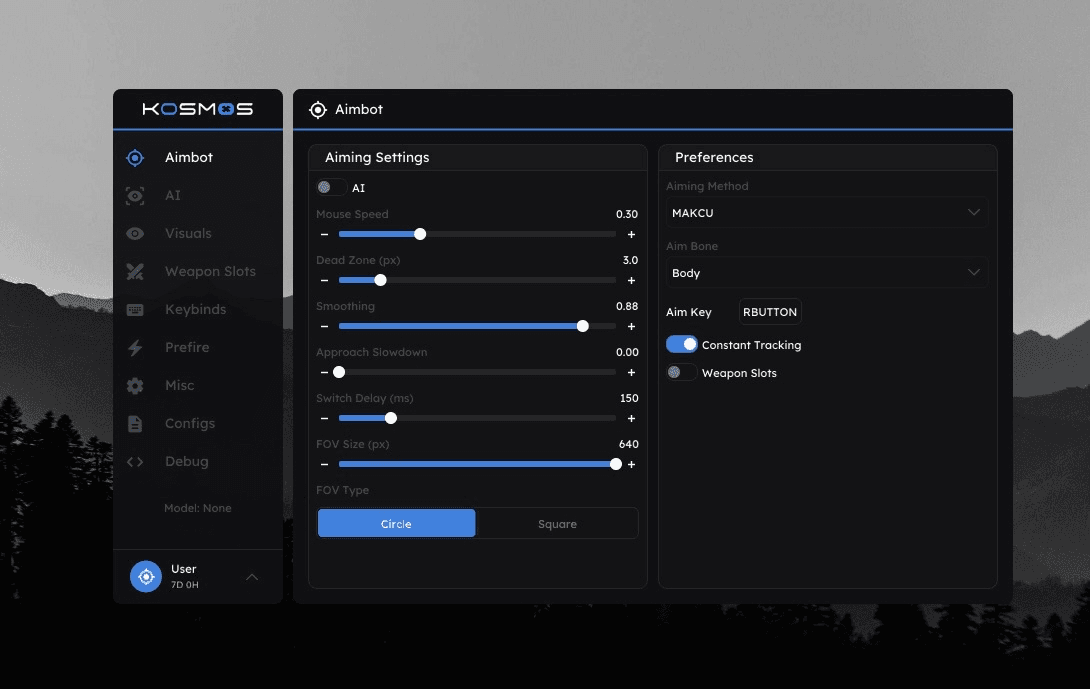 Kosmos Fortnite AI Aim Assist screenshot 1